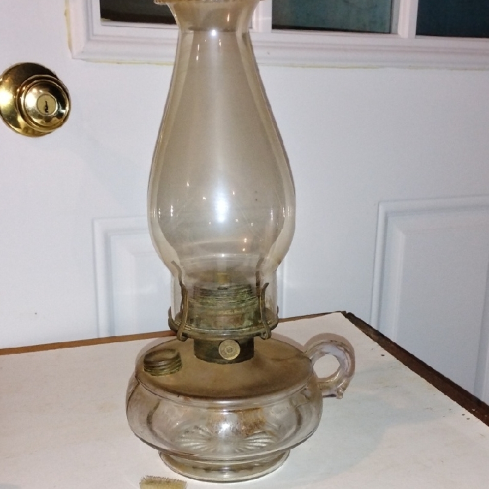 Vintage Glass Oil Lamp